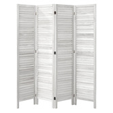 Living Fusion 4 Panel Kryvo Paulownia Wood Room Divider