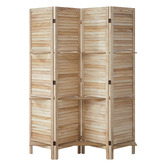 Living Fusion 4 Panel Kryvo Room Divider with Shelves