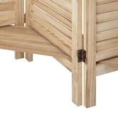 Living Fusion 4 Panel Kryvo Room Divider with Shelves
