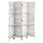 Living Fusion 4 Panel Kryvo Room Divider with Shelves