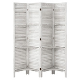Living Fusion 4 Panel Kryvo Room Divider with Shelves