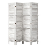 Living Fusion 4 Panel Kryvo Room Divider with Shelves
