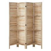 Living Fusion 4 Panel Kryvo Room Divider with Shelves