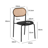 Living Fusion Radegonde Faux Leather Dining Chairs