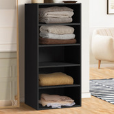 Living Fusion Black Cassandra 5 Shelf Wardrobe