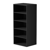 Living Fusion Black Cassandra 5 Shelf Wardrobe