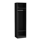 Living Fusion Black Cassandra 3 Shelf &amp; Hanging Wardrobe