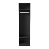 Living Fusion Black Cassandra 3 Shelf &amp; Hanging Wardrobe