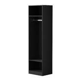 Living Fusion Black Cassandra 3 Shelf &amp; Hanging Wardrobe
