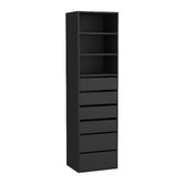 Living Fusion Black Cassandra 6 Drawer 3 Shelf Wardrobe