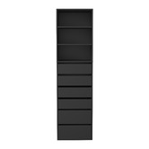 Living Fusion Black Cassandra 6 Drawer 3 Shelf Wardrobe
