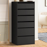 Living Fusion Black Cassandra 6 Drawer Wardrobe