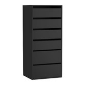Living Fusion Black Cassandra 6 Drawer Wardrobe