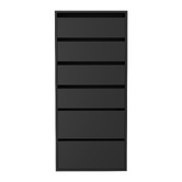 Living Fusion Black Cassandra 6 Drawer Wardrobe