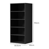 Living Fusion Black Cassandra 5 Shelf Wardrobe