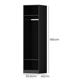 Living Fusion Black Cassandra 3 Shelf &amp; Hanging Wardrobe