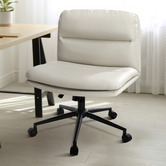 Living Fusion Tommen Armless PU Leather Office Chair