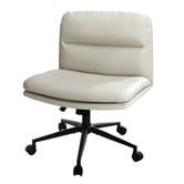Living Fusion Tommen Armless PU Leather Office Chair