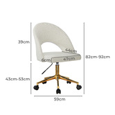 Living Fusion Charmed Boucle Home Office Chair