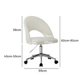 Living Fusion Charmed Boucle Home Office Chair