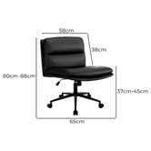 Living Fusion Tommen Armless PU Leather Office Chair