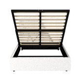 Living Fusion Ellora Boucle Gas Lift Bed Frame &amp; Enola Mattress Set