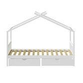 Living Fusion Kids&#039; Alec Pine Wood Single Bed with Storage