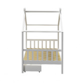 Living Fusion Kids&#039; Alec Pine Wood Single Bed with Storage