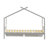 Living Fusion Kids&#039; Alec Pine Wood Single Bed with Storage