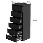 Living Fusion Jobelle 6 Drawer Tallboy