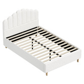 Living Fusion White Ellora Boucle Bed Frame