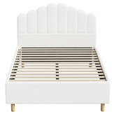 Living Fusion White Ellora Boucle Bed Frame