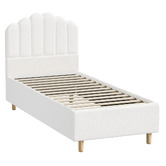 Living Fusion White Ellora Boucle Bed Frame