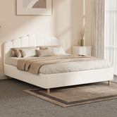 Living Fusion White Ellora Boucle Bed Frame