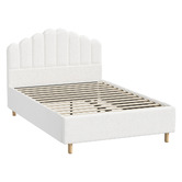 Living Fusion White Ellora Boucle Bed Frame