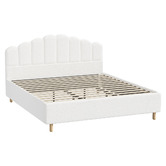 Living Fusion White Ellora Boucle Bed Frame