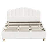 Living Fusion White Ellora Boucle Bed Frame