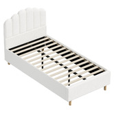 Living Fusion White Ellora Boucle Bed Frame