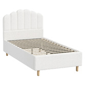 Living Fusion White Ellora Boucle Bed Frame