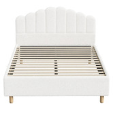 Living Fusion White Ellora Boucle Bed Frame