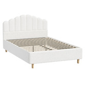 Living Fusion White Ellora Boucle Bed Frame
