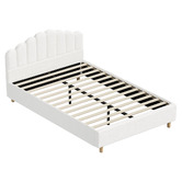Living Fusion White Ellora Boucle Bed Frame