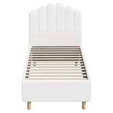 Living Fusion White Ellora Boucle Bed Frame