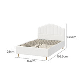 Living Fusion White Ellora Boucle Bed Frame