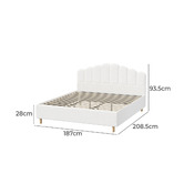 Living Fusion White Ellora Boucle Bed Frame