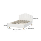 Living Fusion White Ellora Boucle Bed Frame