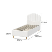 Living Fusion White Ellora Boucle Bed Frame