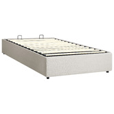 Living Fusion Beige Aldan Gas Lift Storage Bed Base
