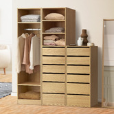 Living Fusion 3 Piece Natural Cassandra Wardrobe Set