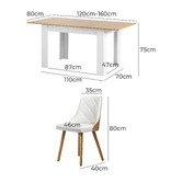 Living Fusion Laina Extendable Dining Table &amp; Chair Set